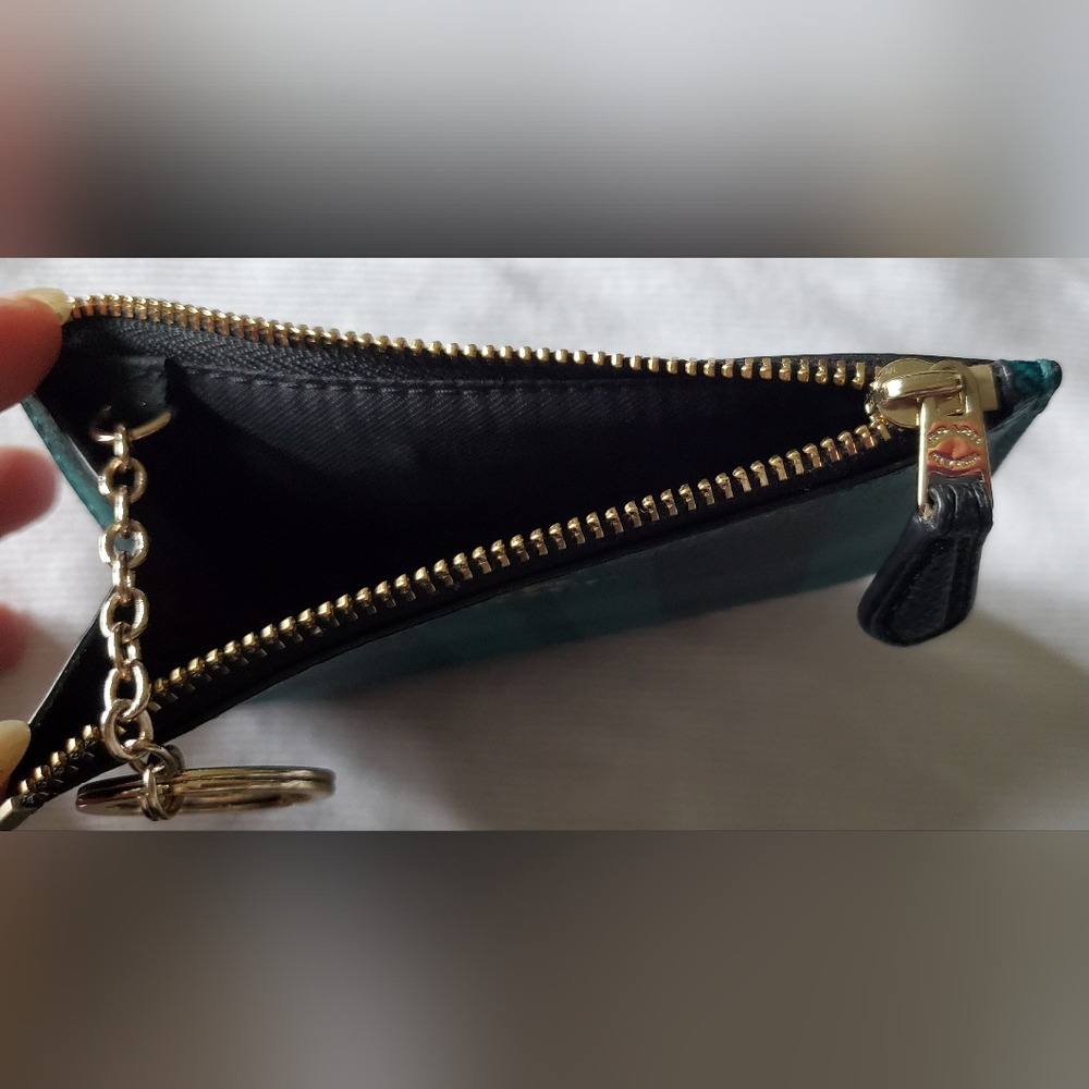 COACH Green/Black Coin Purse - Picture 3 of 4